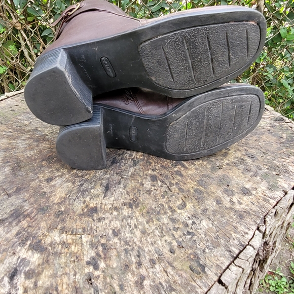 Women Vintage Brown Leather Ankle Boots By Croft and Barrow Size 7M/Women Leathe - Picture 8 of 8